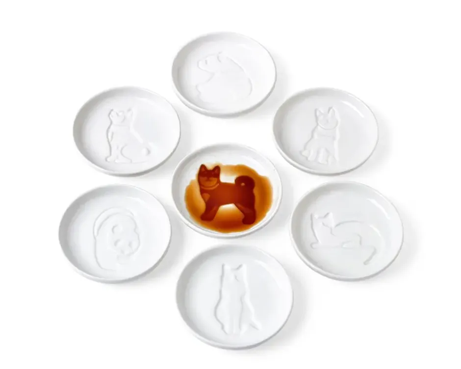 Other^MIYA Company Sauce Dish Dog Sitting